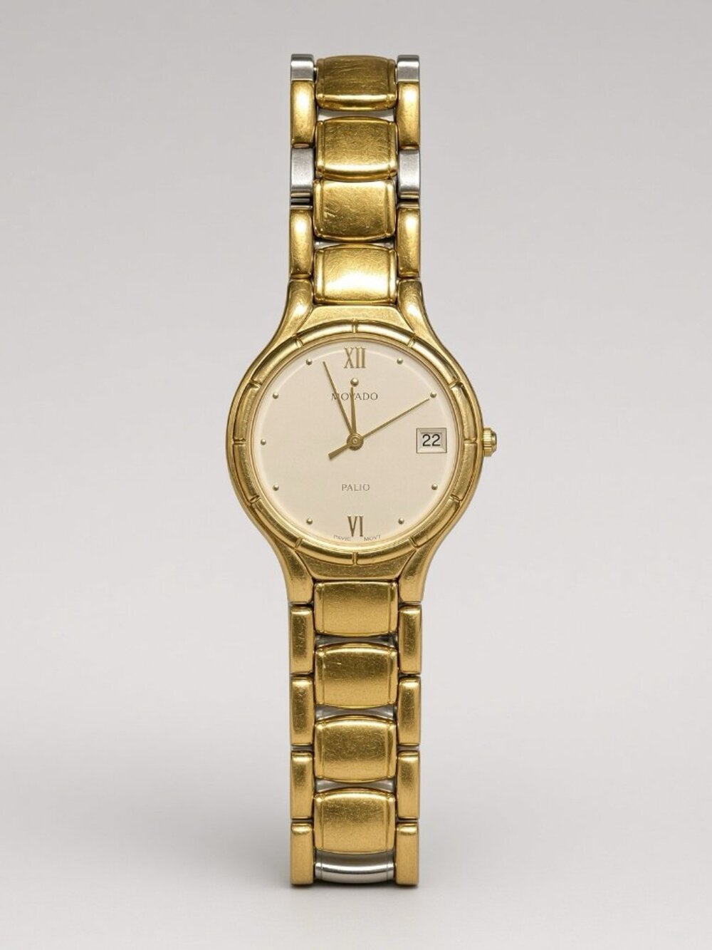 Movado Palio Ladies Two-Tone Watch 81.97.863H Cream Dial Date Swiss Quartz Box - Picture 6 of 6